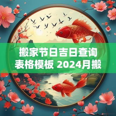 搬家节日吉日查询表格模板 2025月搬家吉日查询