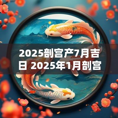 2025剖宫产7月吉日 2025年1月剖宫产吉日