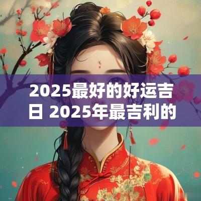 2025最好的好运吉日 2025年最吉利的日子有哪些
