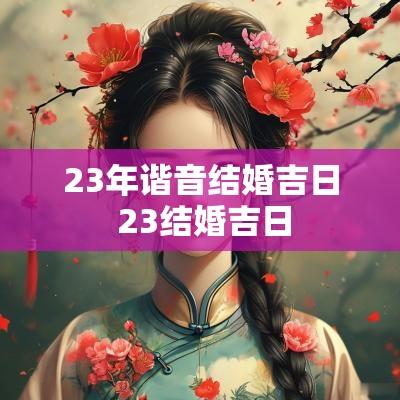 23年谐音结婚吉日 23结婚吉日