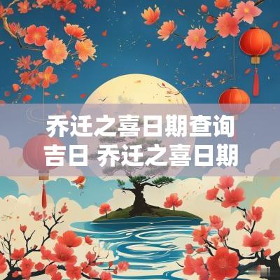 乔迁之喜日期查询吉日 乔迁之喜日期2025