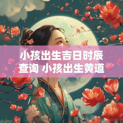 小孩出生吉日时辰查询 小孩出生黄道吉日吉时查