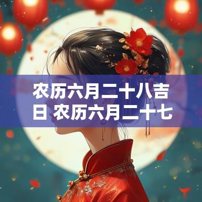 农历六月二十八吉日 农历六月二十七日是黄道吉日吗