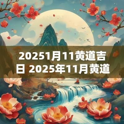 20251月11黄道吉日 2025年11月黄道吉日一览表