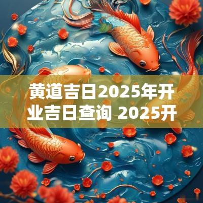 黄道吉日2025年开业吉日查询 2025开业黄道吉日