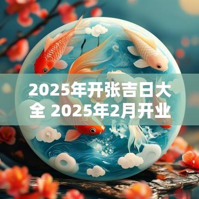 2025年开张吉日大全 2025年2月开业黄道吉日