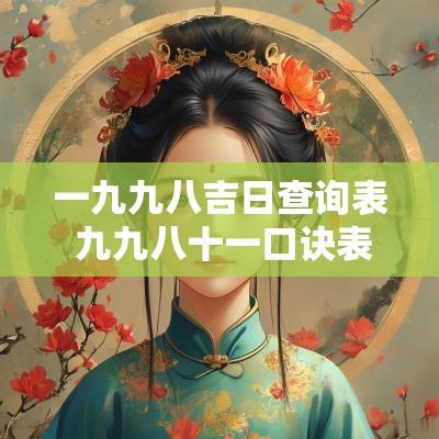 一九九八吉日查询表 九九八十一口诀表