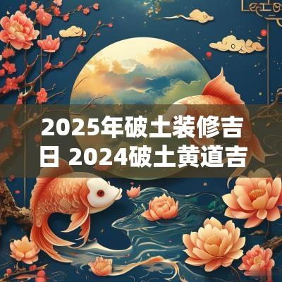 2025年破土装修吉日 2025破土黄道吉日