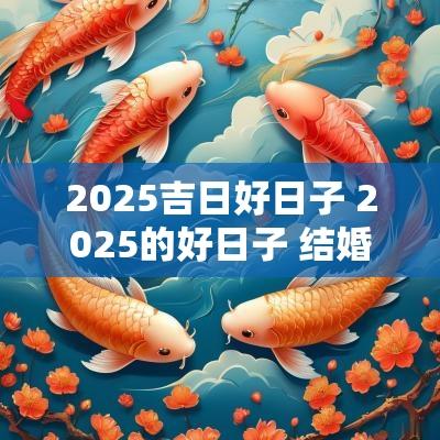 2025吉日好日子 2025的好日子 结婚吉日大全图片