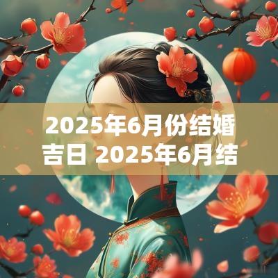 2025年6月份结婚吉日 2025年6月结婚黄道吉日一览表