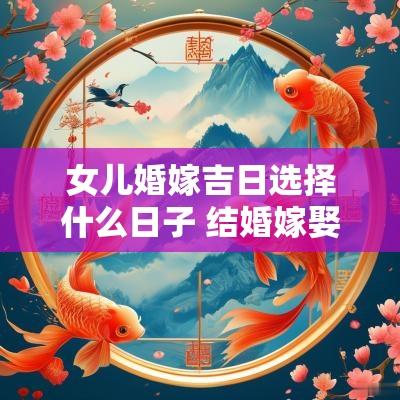 女儿婚嫁吉日选择什么日子 结婚嫁娶择吉日宝典