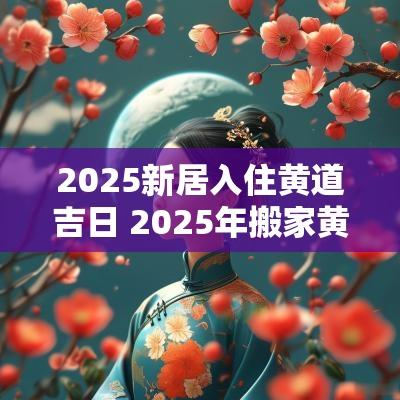 2025新居入住黄道吉日 2025年搬家黄道吉日查询