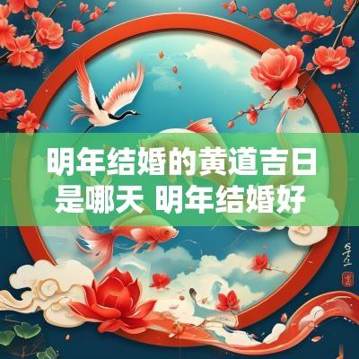 明年结婚的黄道吉日是哪天 明年结婚好不好?2025年