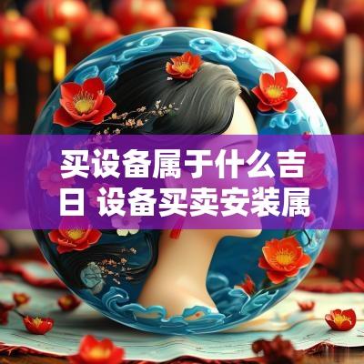 买设备属于什么吉日 设备买卖安装属于什么合同