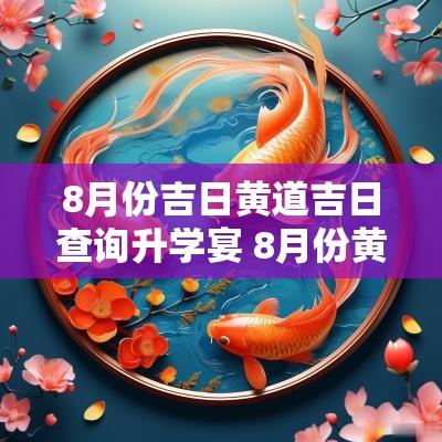 8月份吉日黄道吉日查询升学宴 8月份黄道吉日升学宴