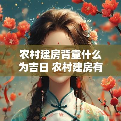 农村建房背靠什么为吉日 农村建房有啥风水讲究