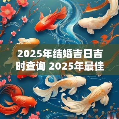 2025年结婚吉日吉时查询 2025年最佳结婚吉日一览表