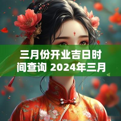 三月份开业吉日时间查询 2025年三月份开业黄道吉日