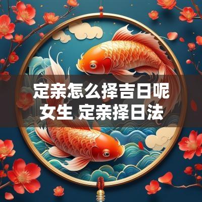 定亲怎么择吉日呢女生 定亲择日法