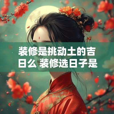 装修是挑动土的吉日么 装修选日子是属于动土还是破屋
