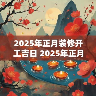 2025年正月装修开工吉日 2025年正月黄道吉日
