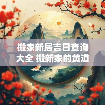 搬家新居吉日查询大全 搬新家的黄道吉日查询