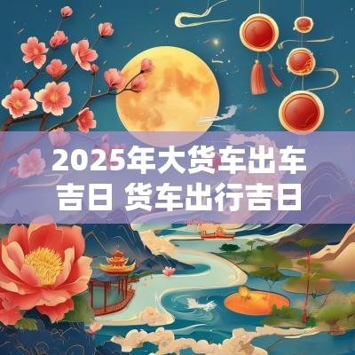 2025年大货车出车吉日 货车出行吉日