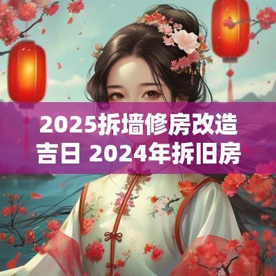 2025拆墙修房改造吉日 2025年拆旧房改造吉日查询