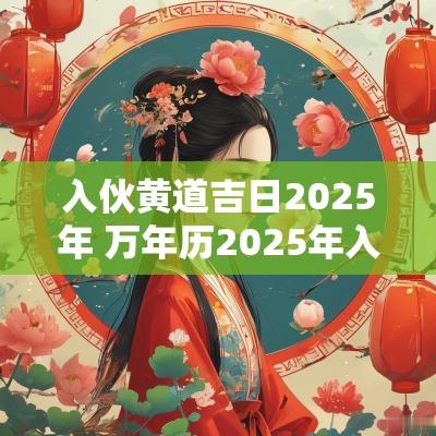 入伙黄道吉日2025年 万年历2025年入伙黄道吉日