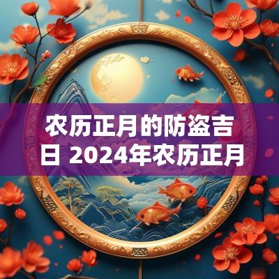 农历正月的防盗吉日 2025年农历正月初五是黄道吉日吗