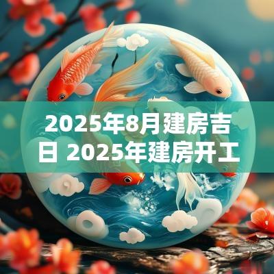 2025年8月建房吉日 2025年建房开工吉日