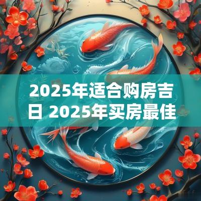 2025年适合购房吉日 2025年买房最佳时间
