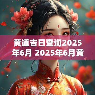 黄道吉日查询2025年6月 2025年6月黄道吉日婚嫁吉日查询