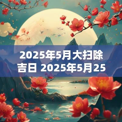 2025年5月大扫除吉日 2025年5月25日黄道吉日