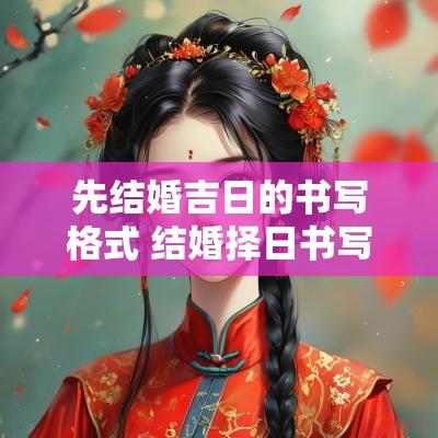 先结婚吉日的书写格式 结婚择日书写范本