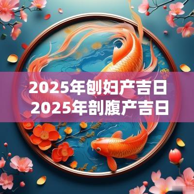 2025年刨妇产吉日 2025年剖腹产吉日