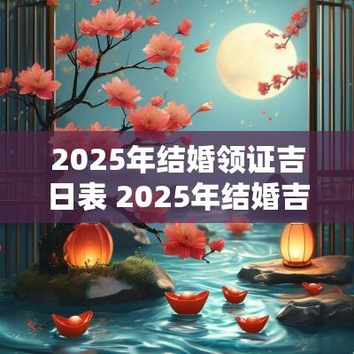 2025年结婚领证吉日表 2025年结婚吉日一览表