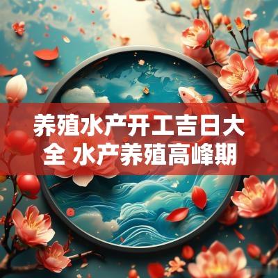 养殖水产开工吉日大全 水产养殖高峰期