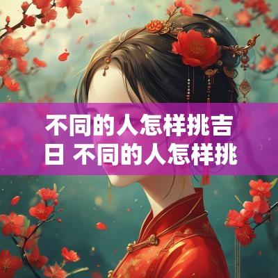 不同的人怎样挑吉日 不同的人怎样挑吉日呢