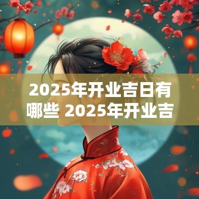 2025年开业吉日有哪些 2025年开业吉日