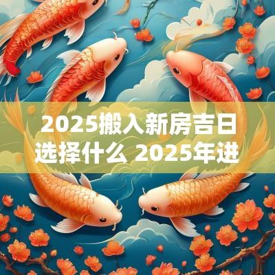 2025搬入新房吉日选择什么 2025年进新房的黄道吉日有哪些