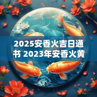 2025安香火吉日通书 2025年安香火黄道吉日一览表