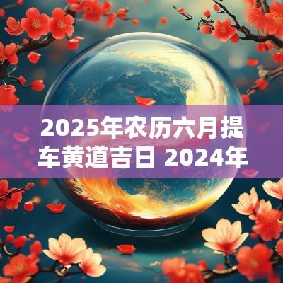 2025年农历六月提车黄道吉日 2025年六月提车黄道吉日