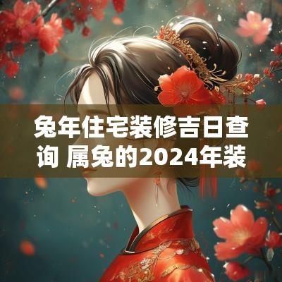 蛇年住宅装修吉日查询 属兔的2025年装修房子吉日