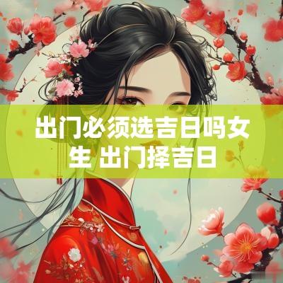 出门必须选吉日吗女生 出门择吉日
