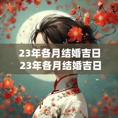 23年各月结婚吉日 23年各月结婚吉日有哪些