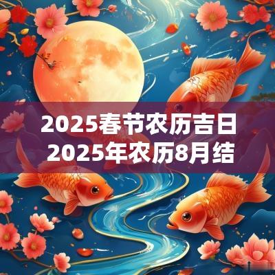 2025春节农历吉日 2025年农历8月结婚吉日