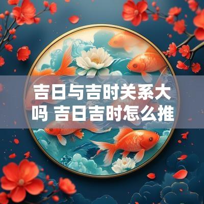 吉日与吉时关系大吗 吉日吉时怎么推算