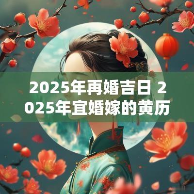 2025年再婚吉日 2025年宜婚嫁的黄历