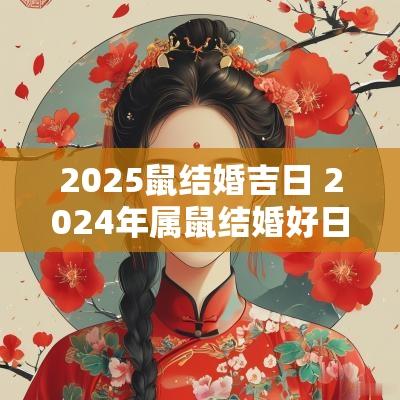 2025鼠结婚吉日 2025年属鼠结婚好日子